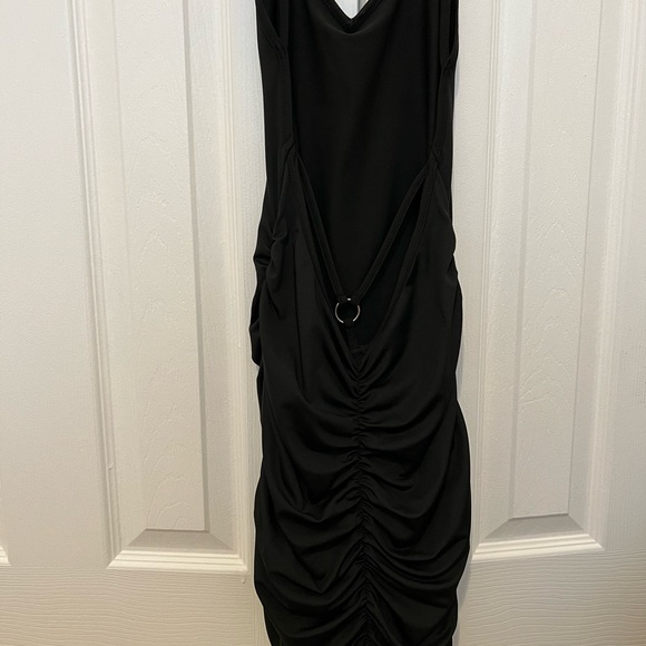 Shein cross cross open back ruched dress size small - Picture 4 of 4